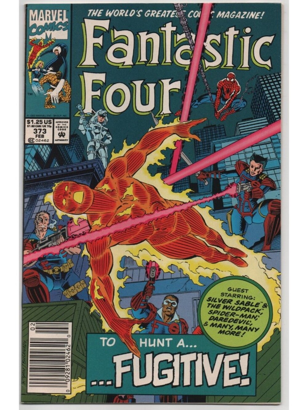 Fantastic Four 373 Marvel Comics 1993 VF 8.0 Spider-Man Daredevil Silver Sable